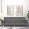 Miniatyrbillede 11 af 11: vidaXL 2-personers sovesofa med 2 puder stof lysegrå