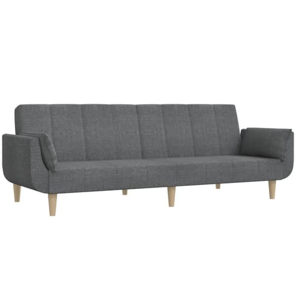 vidaXL 2-personers sovesofa med 2 puder stof lysegrå