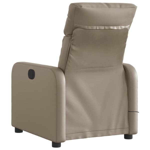 vidaXL Elektrisk massagefåtölj cappuccino konstläder