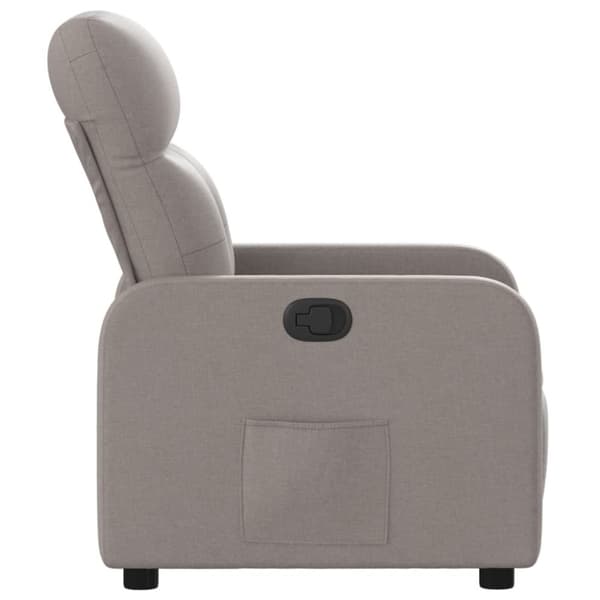 vidaXL Reclinerfåtölj taupe tyg