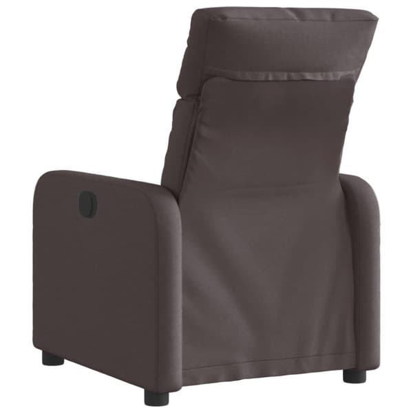 vidaXL Elektrisk reclinerfåtölj mörkbrun tyg