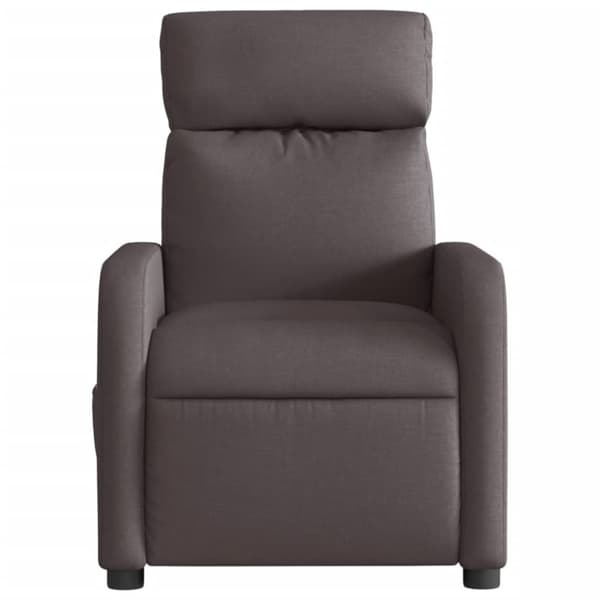 vidaXL Elektrisk reclinerfåtölj mörkbrun tyg