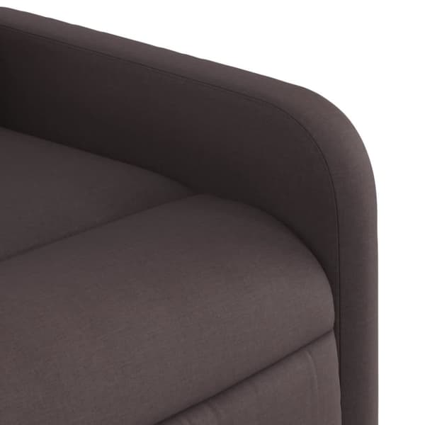 vidaXL Elektrisk reclinerfåtölj mörkbrun tyg