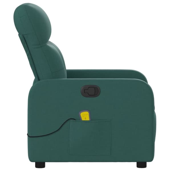 vidaXL massagestol stof mørkegrøn