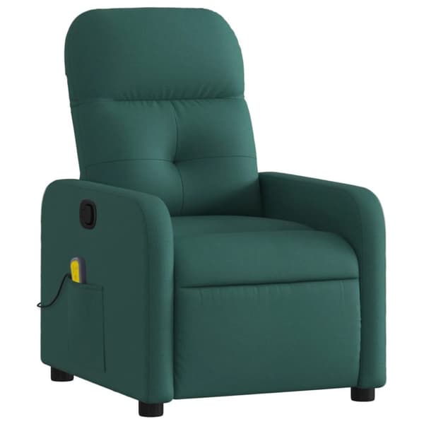 vidaXL massagestol stof mørkegrøn