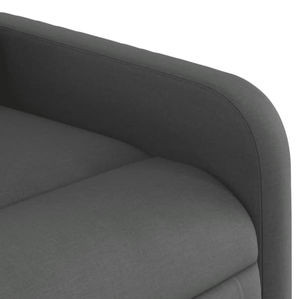 vidaXL Massagefåtölj med uppresningshjälp mörkgrå tyg