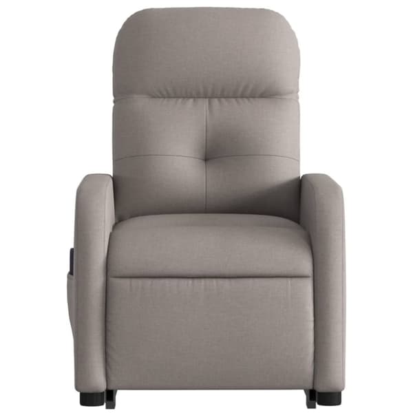 vidaXL Massagefåtölj med uppresningshjälp taupe tyg