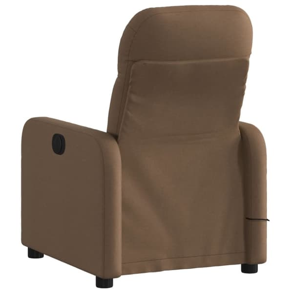vidaXL Massagefåtölj brun tyg