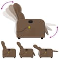 Miniatyrbild 5 av 11: vidaXL Massagefåtölj brun tyg