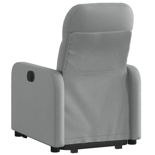 vidaXL Reclinerfåtölj med uppresningshjälp ljusgrå tyg