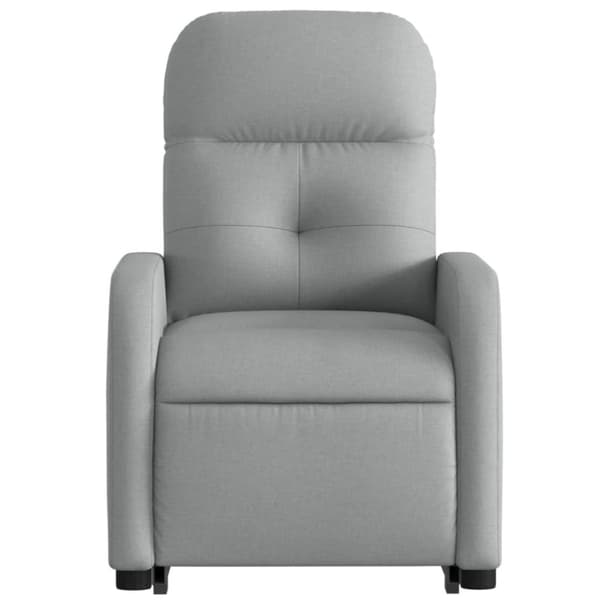 vidaXL Reclinerfåtölj med uppresningshjälp ljusgrå tyg
