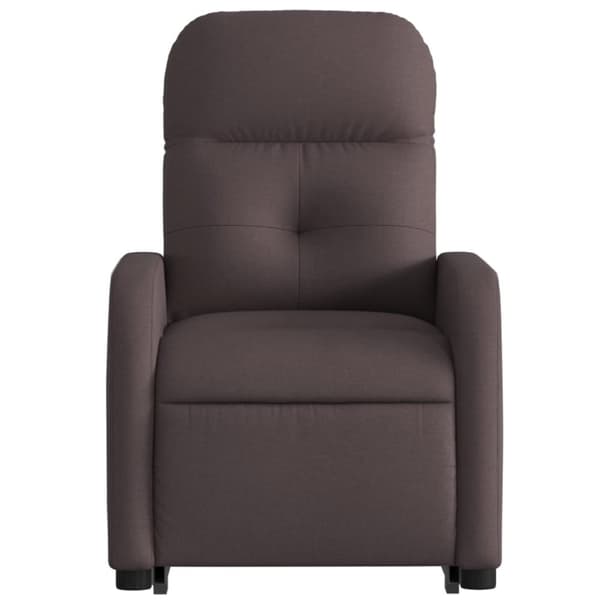 vidaXL Elektrisk reclinerfåtölj med uppresningshjälp brun tyg