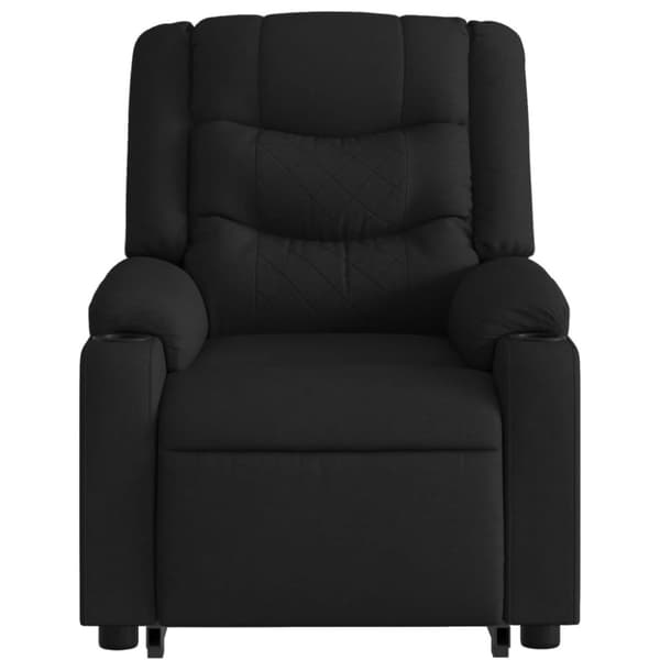 vidaXL Reclinerfåtölj med uppresningshjälp svart tyg