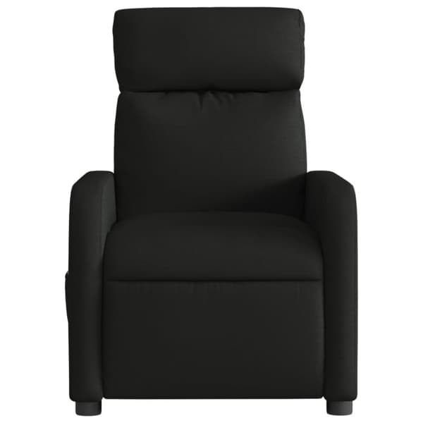 vidaXL Elektrisk massagefåtölj med uppresningshjälp svart tyg