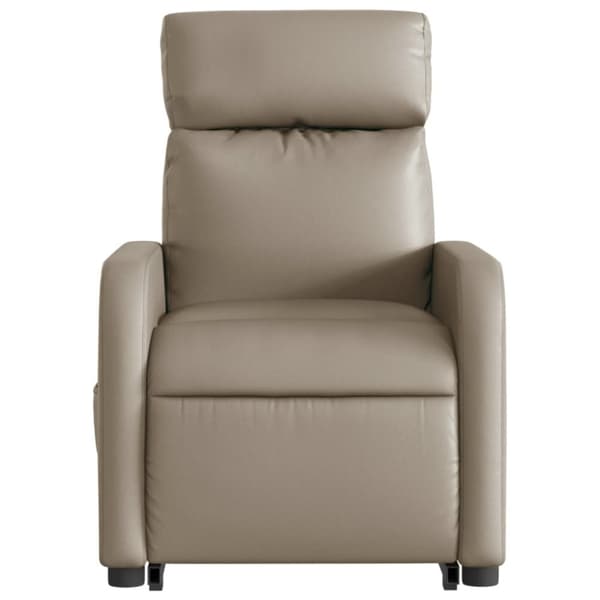 vidaXL Massagefåtölj med uppresningshjälp cappuccino konstläder