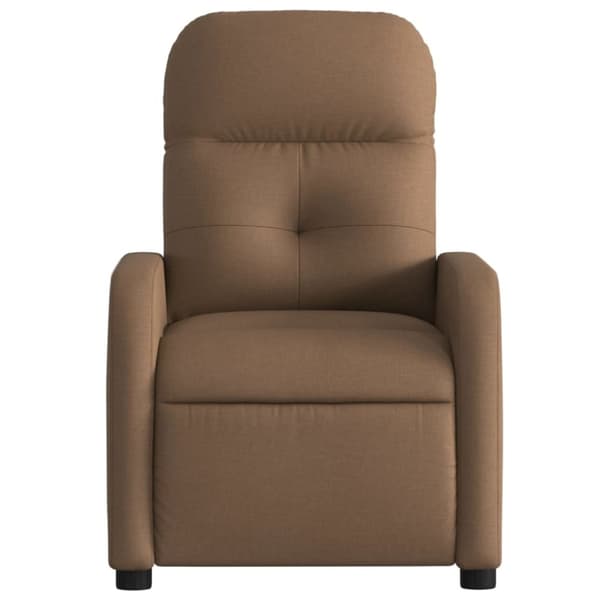 vidaXL Elektrisk reclinerfåtölj Brun tyg