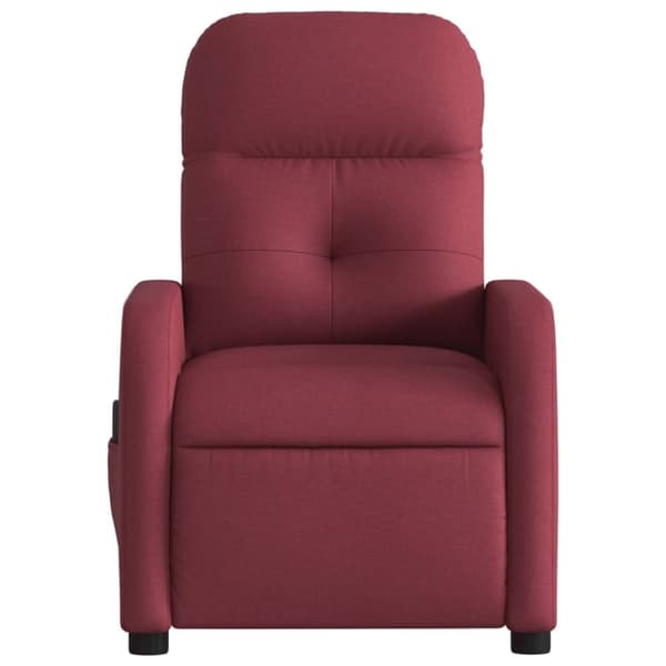 vidaXL Elektrisk massagefåtölj vinröd tyg