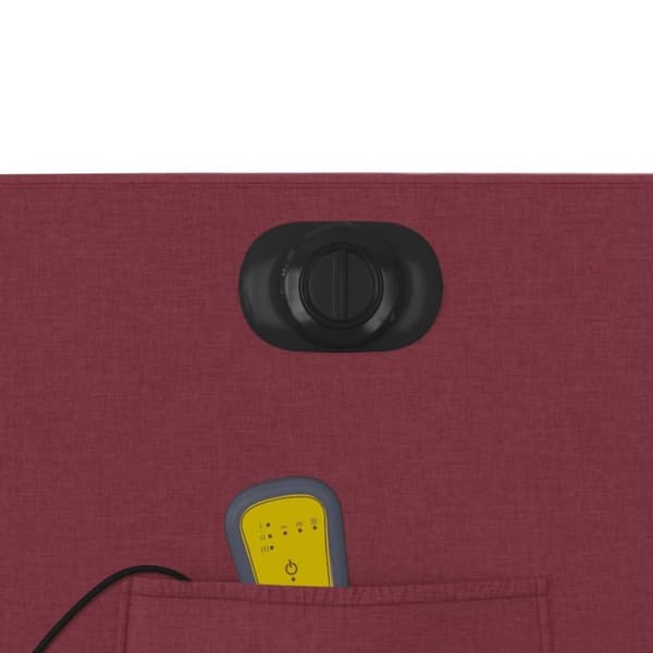 vidaXL Elektrisk massagefåtölj vinröd tyg