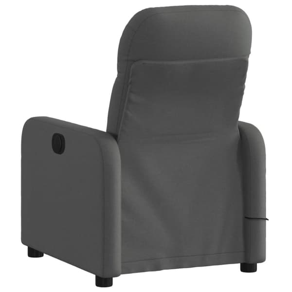 vidaXL Massagefåtölj mörkgrå tyg