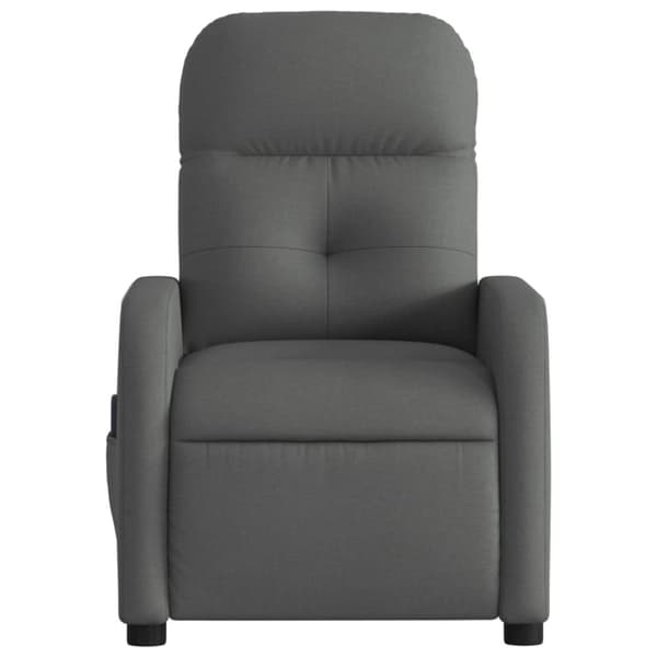 vidaXL Massagefåtölj mörkgrå tyg