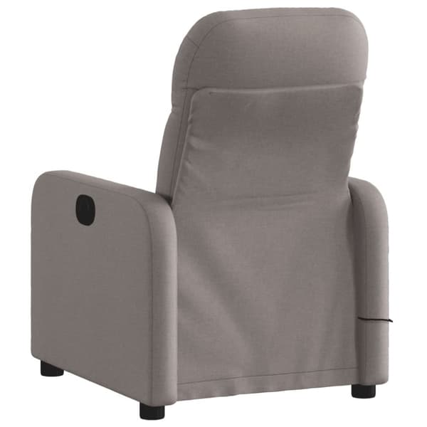 vidaXL Massagefåtölj taupe tyg
