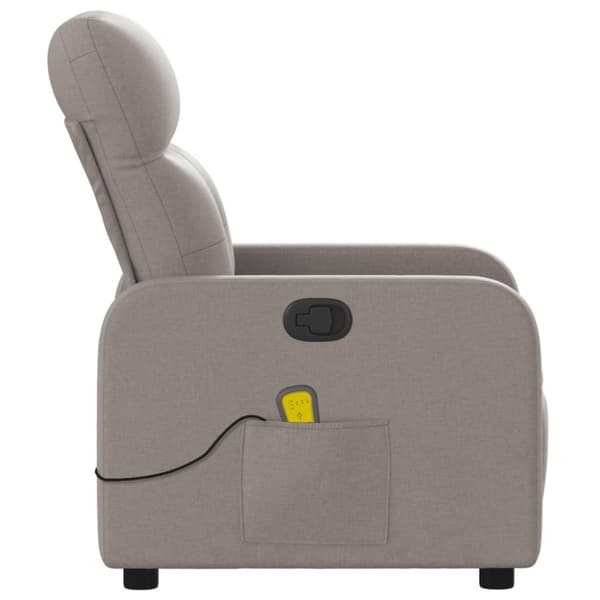 vidaXL Massagefåtölj taupe tyg