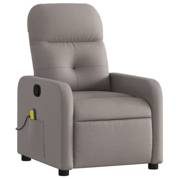 vidaXL Massagefåtölj taupe tyg