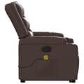 Miniatyrbild 11 av 11: vidaXL Massagefåtölj med uppresningshjälp brun konstläder