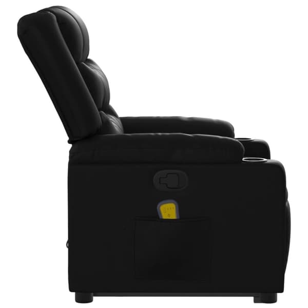 vidaXL løftestol med massagefunktion kunstlæder sort