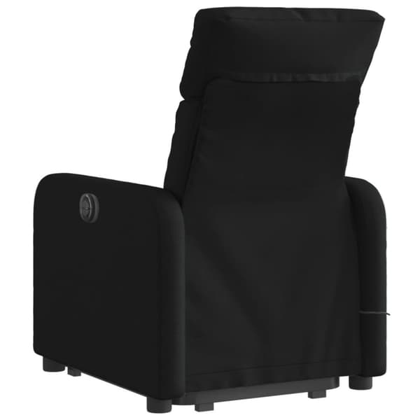 vidaXL Elektrisk massagefåtölj med uppresningshjälp svart tyg