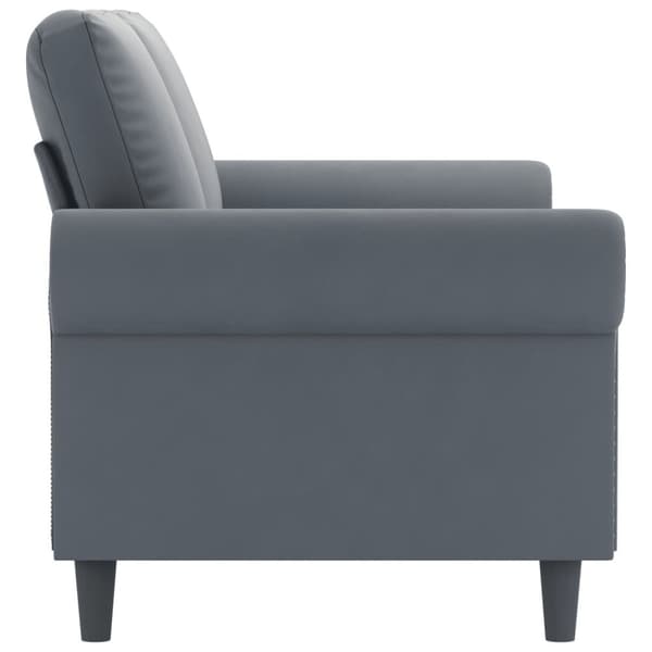 vidaXL Soffa 2-sits mörkgrå 140 cm sammet