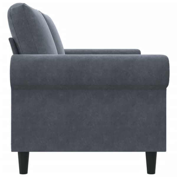 vidaXL Soffa 2-sits mörkgrå 140 cm sammet