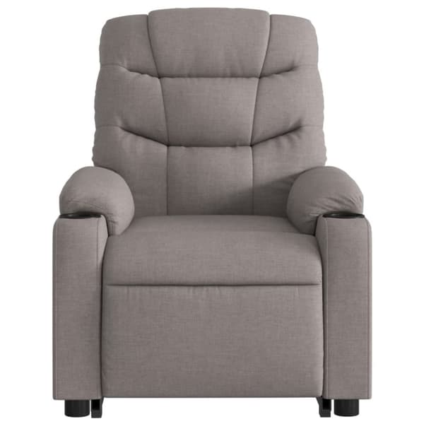 vidaXL Elektrisk reclinerfåtölj med uppresningshjälp taupe tyg