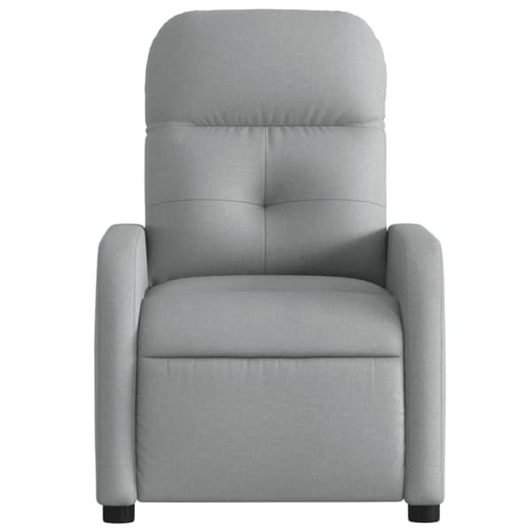 vidaXL Reclinerfåtölj ljusgrå tyg
