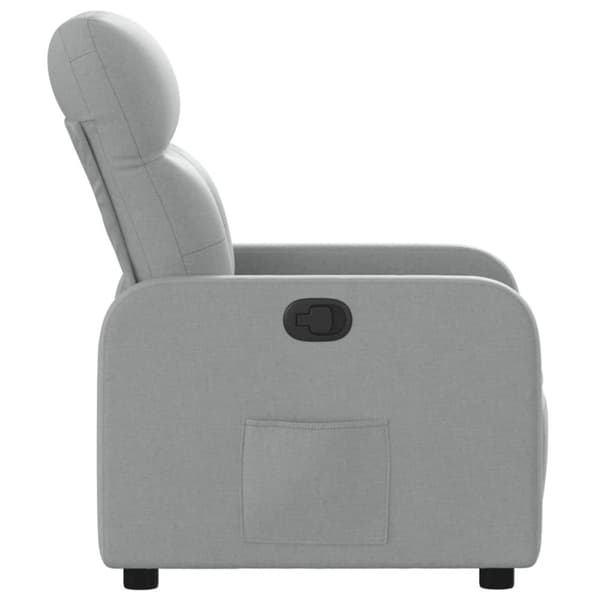 vidaXL Reclinerfåtölj ljusgrå tyg