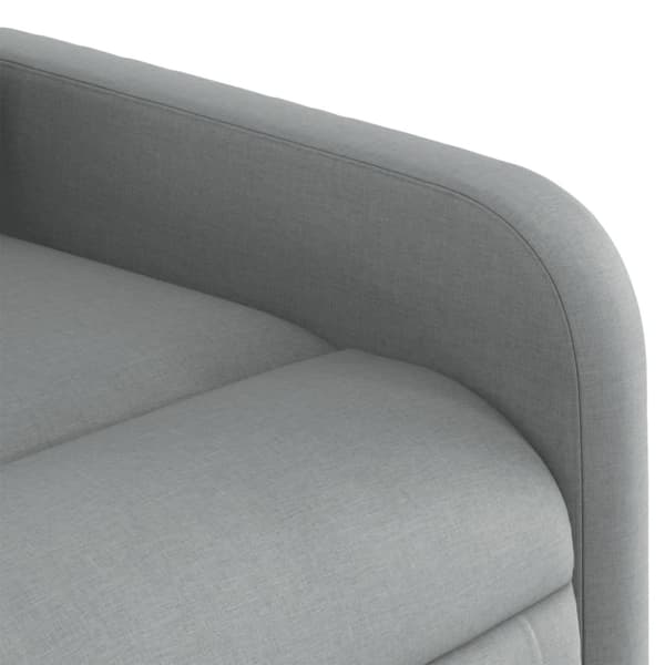 vidaXL Reclinerfåtölj ljusgrå tyg