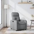 Miniatyrbild 1 av 11: vidaXL Reclinerfåtölj ljusgrå tyg