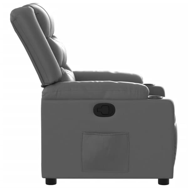 vidaXL Reclinerfåtölj grå konstläder
