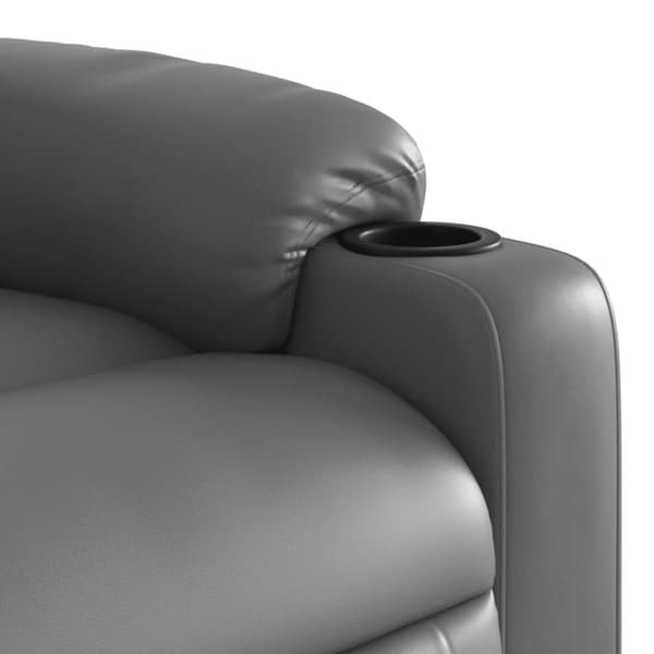 vidaXL Reclinerfåtölj grå konstläder