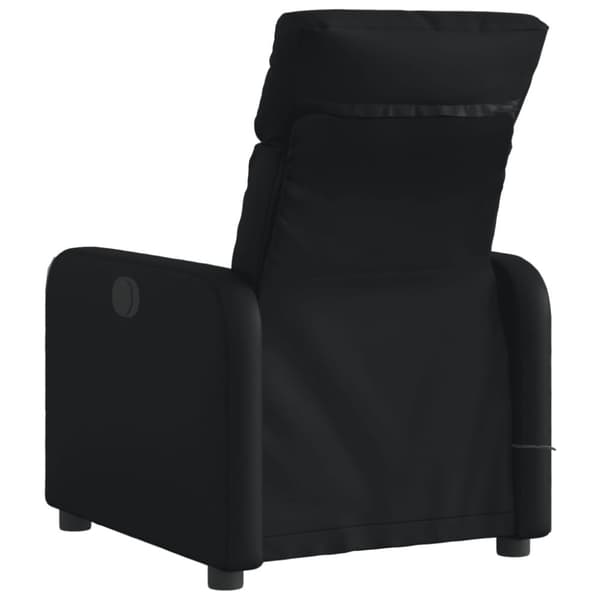 vidaXL Elektrisk massagefåtölj svart konstläder