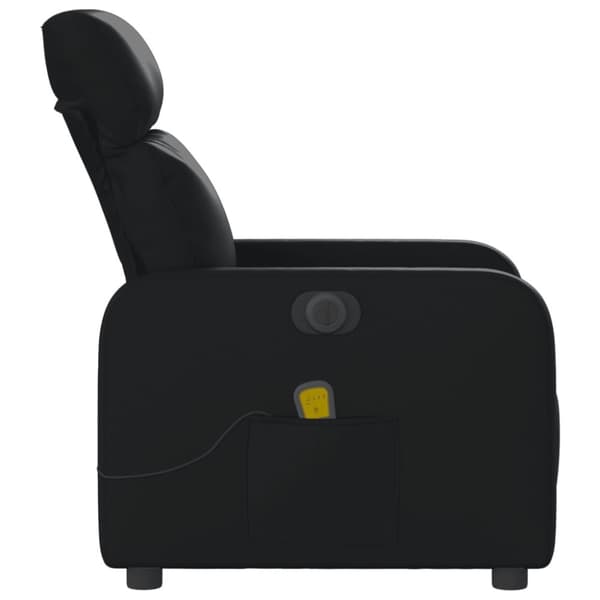 vidaXL Elektrisk massagefåtölj svart konstläder