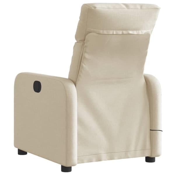vidaXL eldrevet massagestol stof cremefarvet