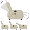 Miniatyrbillede 7 af 11: vidaXL eldrevet massagestol stof cremefarvet