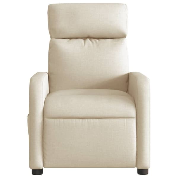 vidaXL eldrevet massagestol stof cremefarvet