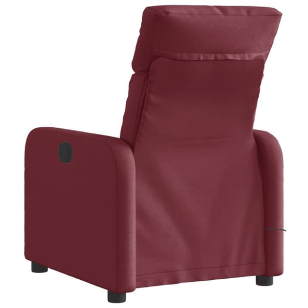 vidaXL Elektrisk massagefåtölj vinröd tyg