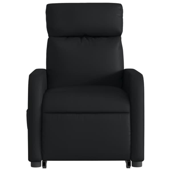 vidaXL Massagefåtölj med uppresningshjälp svart konstläder