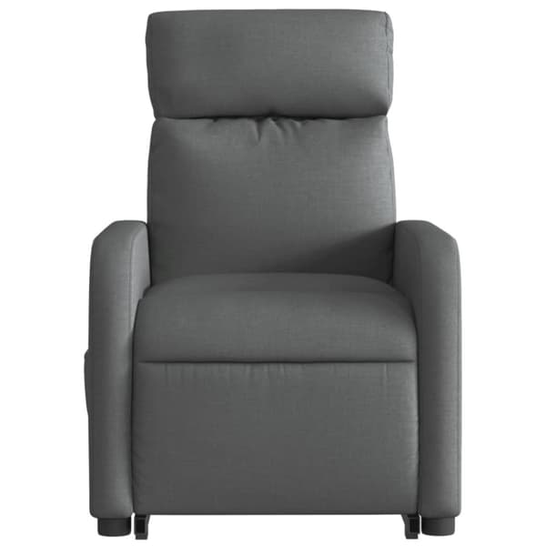 vidaXL Massagefåtölj med uppresningshjälp mörkgrå tyg
