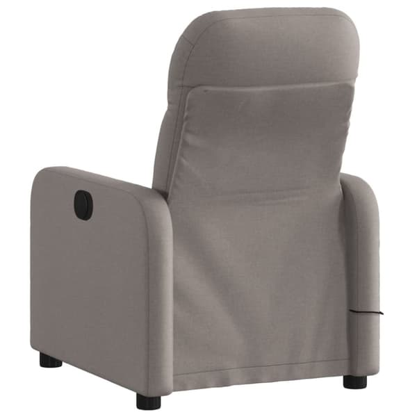 vidaXL Elektrisk massagefåtölj taupe tyg
