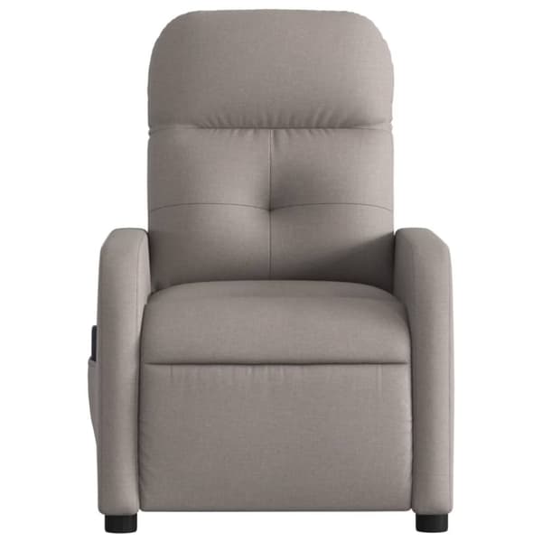 vidaXL Elektrisk massagefåtölj taupe tyg