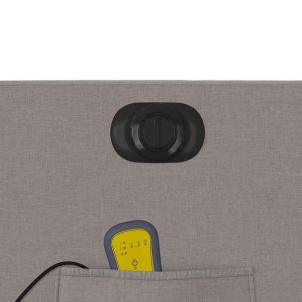 vidaXL Elektrisk massagefåtölj taupe tyg